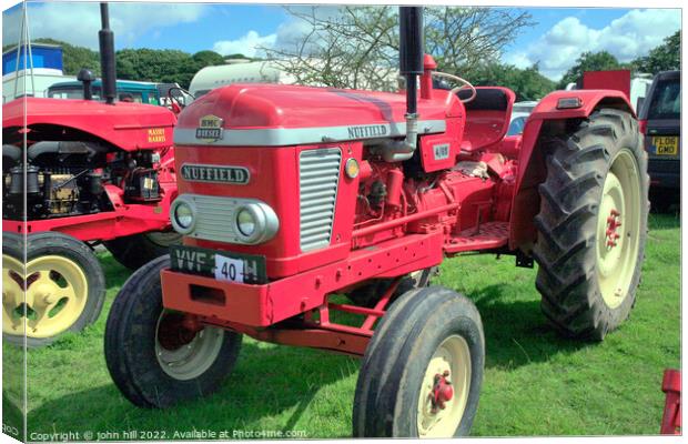 1969 Nuffield 465 Tractor. Canvas Print by john hill