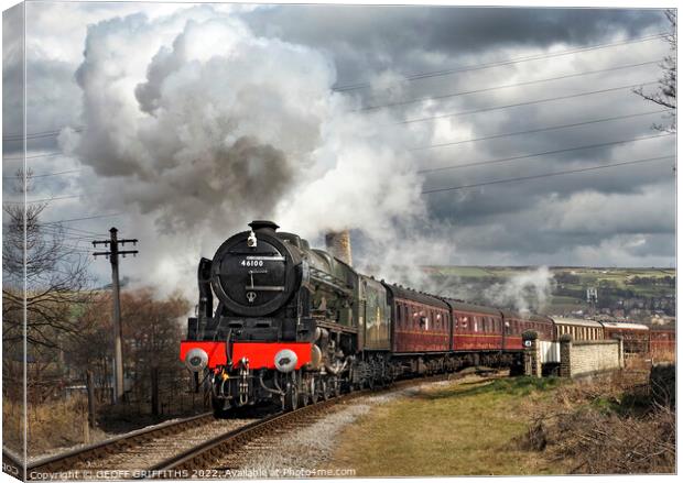46100 Royal Scot Canvas Print by GEOFF GRIFFITHS