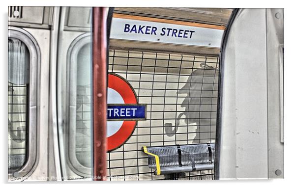 London Underground Station Acrylic by Kevin Plunkett
