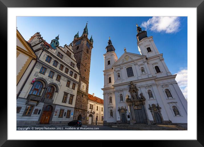 Black Tower and Church of Virgin Mary's Immaculate Framed Mounted Print by Sergey Fedoskin
