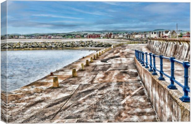 Saltcoats Promenade  Canvas Print by Valerie Paterson