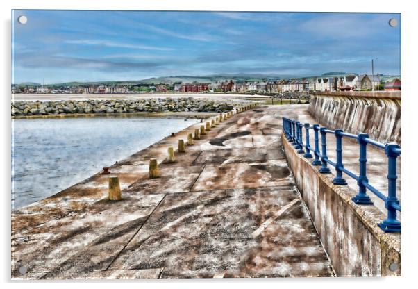 Saltcoats Promenade  Acrylic by Valerie Paterson