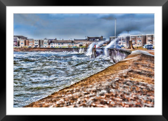 Stormy Saltcoats Framed Mounted Print by Valerie Paterson