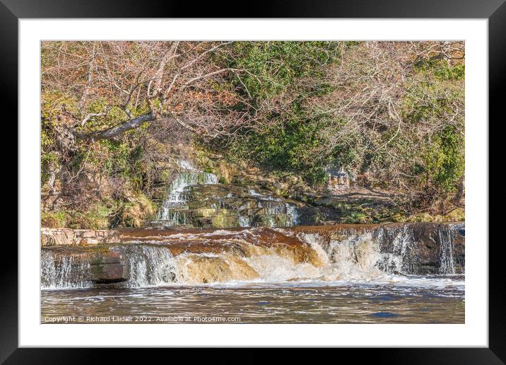 Whorlton Beck meets the River Tees Framed Mounted Print by Richard Laidler