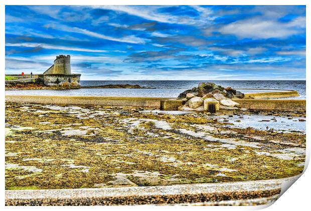 Saltcoats Shore Print by Valerie Paterson