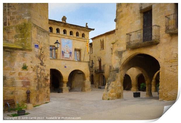 Historic center of Horta de Sant Joan, Catalonia - Picturesque E Print by Jordi Carrio