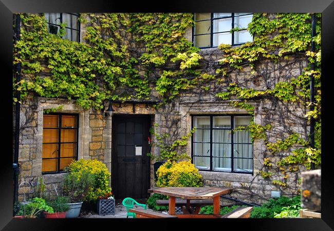 Cotswold Cottage Bourton on the Water Cotswolds UK Framed Print by Andy Evans Photos