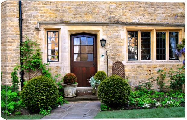 Cotswold Cottage Bourton on the Water UK Canvas Print by Andy Evans Photos