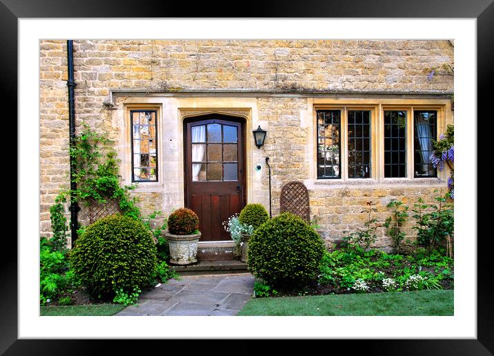 Cotswold Cottage Bourton on the Water UK Framed Mounted Print by Andy Evans Photos
