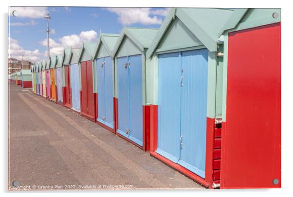 Colourful Coastal Shelter Acrylic by Margaret Ryan