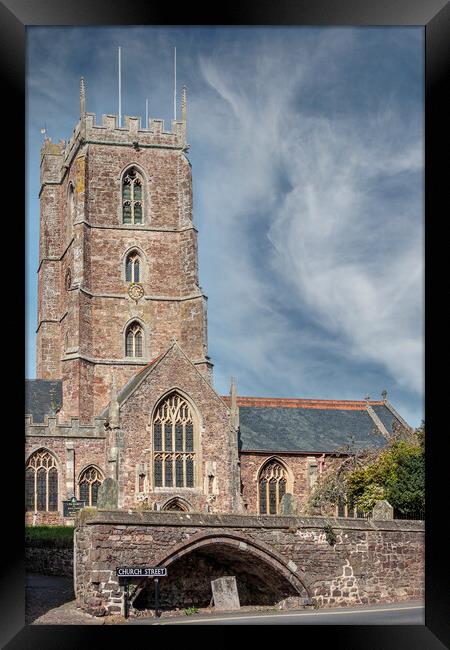The Parish and Priory Church of St George, Dunster Framed Print by Wendy Williams CPAGB
