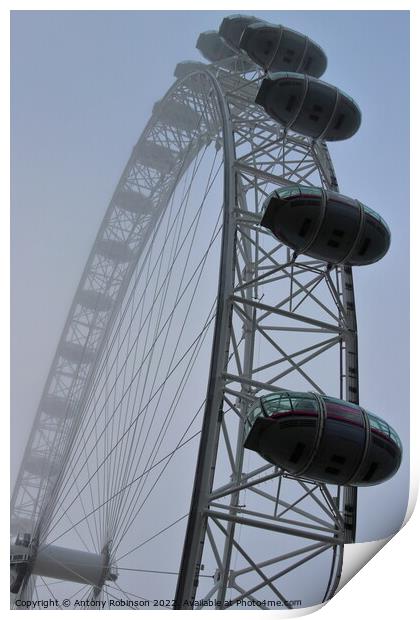London Eye Print by Antony Robinson