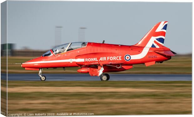 Royal Air Force Red Arrows Canvas Print by Liam Roberts