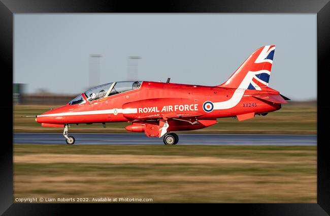 Royal Air Force Red Arrows Framed Print by Liam Roberts