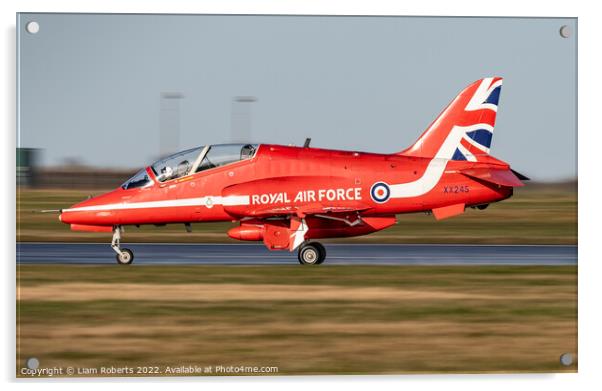 Royal Air Force Red Arrows Acrylic by Liam Roberts