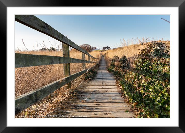 West Kirby footpath Framed Mounted Print by Philip Brookes