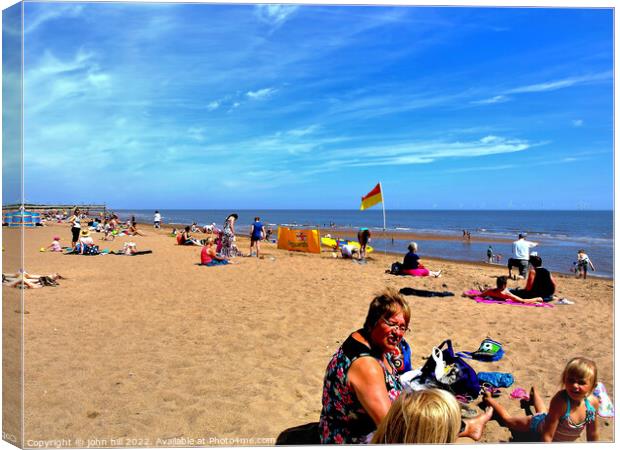 Beach days at Skegness. Canvas Print by john hill