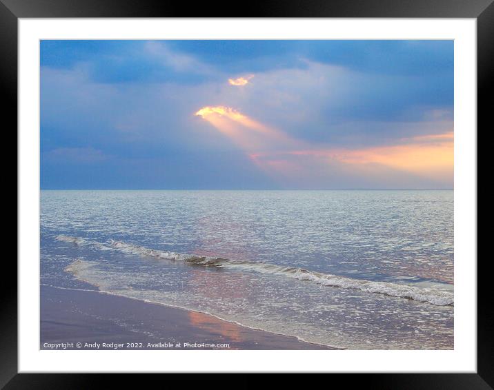 Preamble to sunset Framed Mounted Print by Andy Rodger