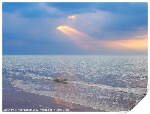 Preamble to sunset Print by Andy Rodger