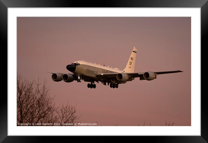 USAF Boeing RC-135W '62-4134'  Framed Mounted Print by Liam Roberts