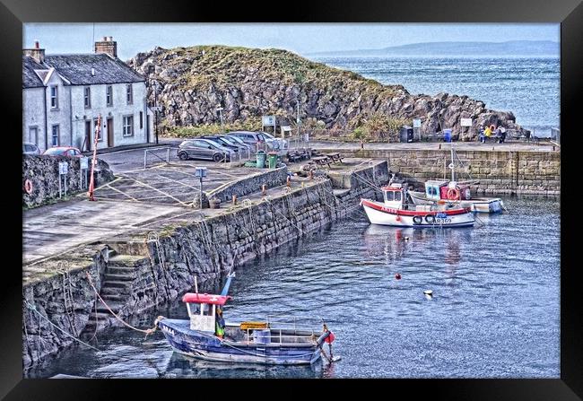 Dunure harbour, Ayrshire, Scotland Framed Print by Allan Durward Photography