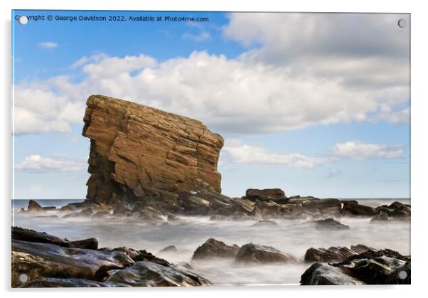 Collywell Bay 3 Acrylic by George Davidson