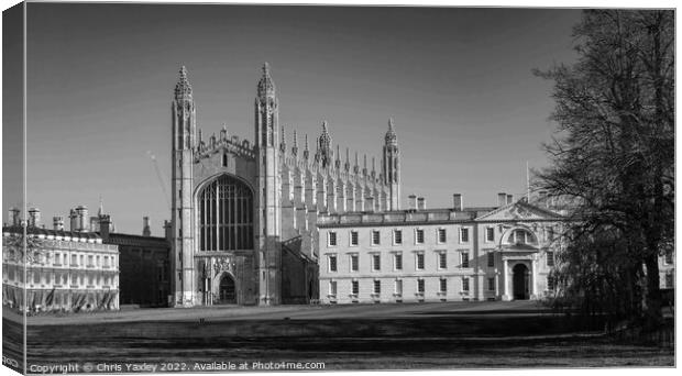 Kings College, Cambridge Canvas Print by Chris Yaxley