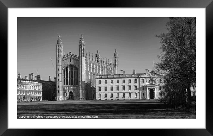 Kings College, Cambridge Framed Mounted Print by Chris Yaxley