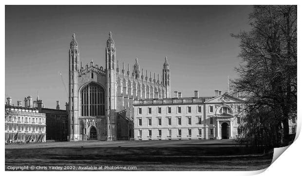 Kings College, Cambridge Print by Chris Yaxley
