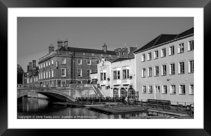 River Cam, Cambridge city centre Framed Mounted Print by Chris Yaxley