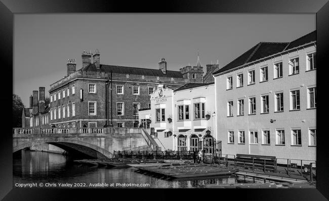 River Cam, Cambridge city centre Framed Print by Chris Yaxley