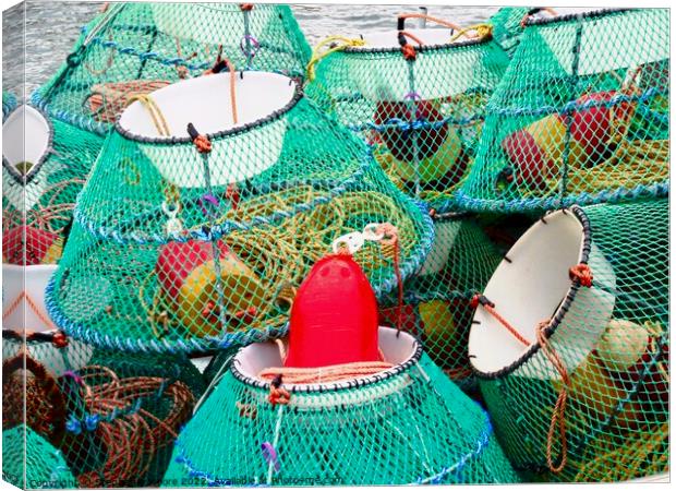 Lobster Pots or Crab Pots Canvas Print by Stephanie Moore