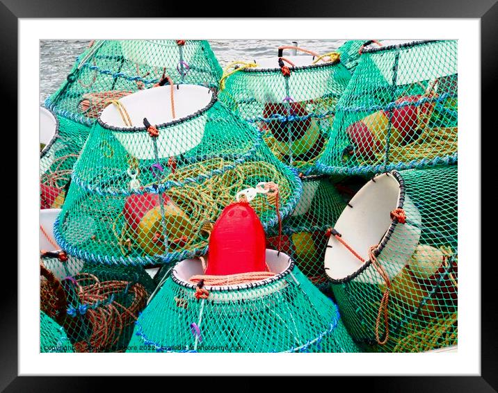 Lobster Pots or Crab Pots Framed Mounted Print by Stephanie Moore