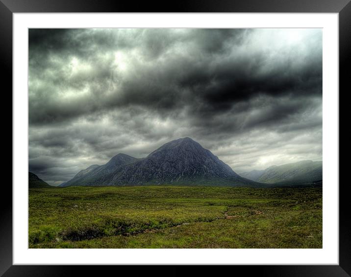 Stormy Clouds Over Glen Coe Framed Mounted Print by Aj’s Images