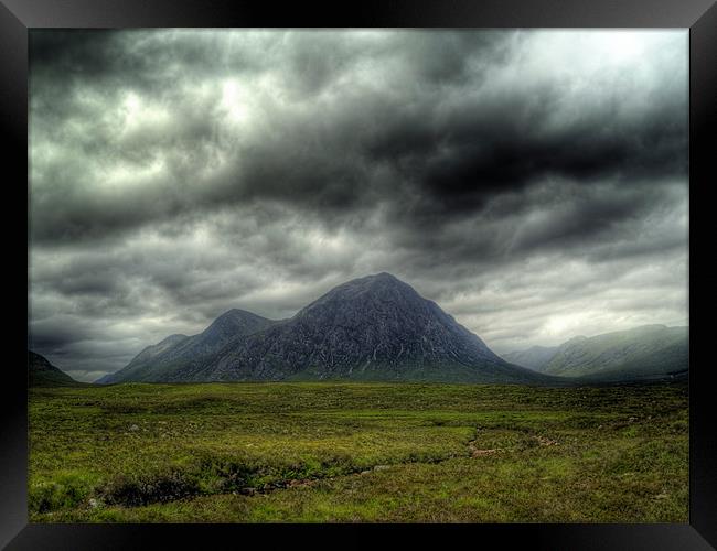Stormy Clouds Over Glen Coe Framed Print by Aj’s Images