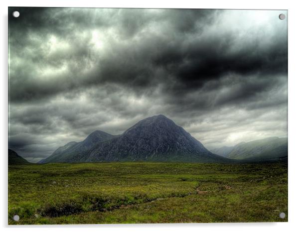 Stormy Clouds Over Glen Coe Acrylic by Aj’s Images