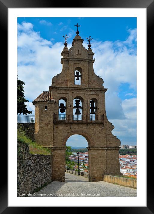Arched gate and bells in Aracena Framed Mounted Print by Angelo DeVal