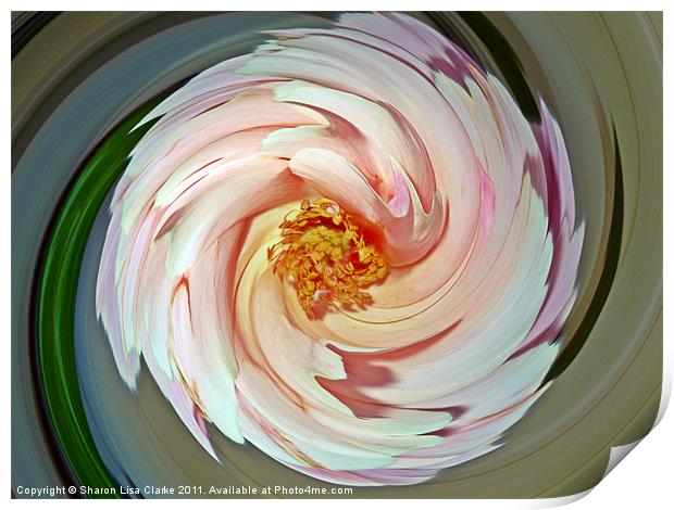 floral swirl Print by Sharon Lisa Clarke