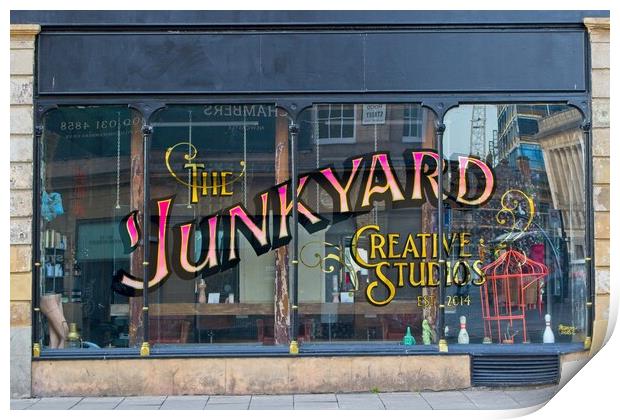 The Junkyard, Newcastle upon Tyne Print by Rob Cole