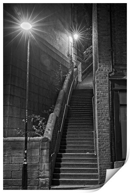 Dog Leap Stairs, Newcastle upon Tyne Print by Rob Cole