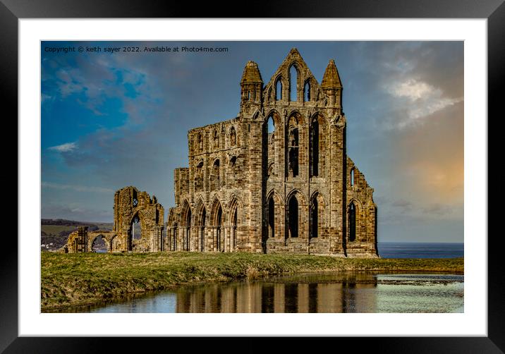 Whitby Abbey Framed Mounted Print by keith sayer