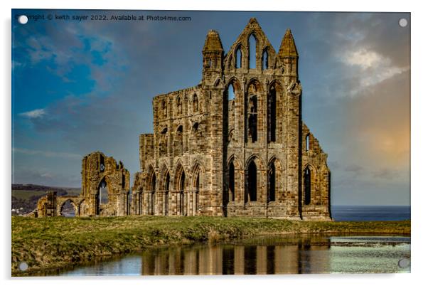 Whitby Abbey Acrylic by keith sayer