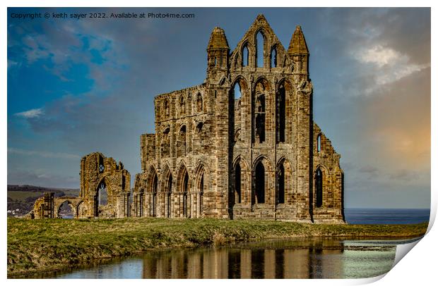 Whitby Abbey Print by keith sayer