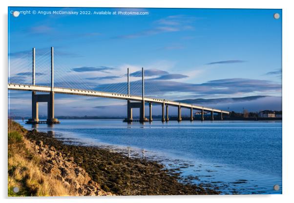 Kessock Bridge from Black Isle, Scotland Acrylic by Angus McComiskey