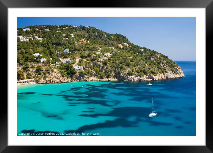  Cala de Sant Vicent, Ibiza Framed Mounted Print by Justin Foulkes