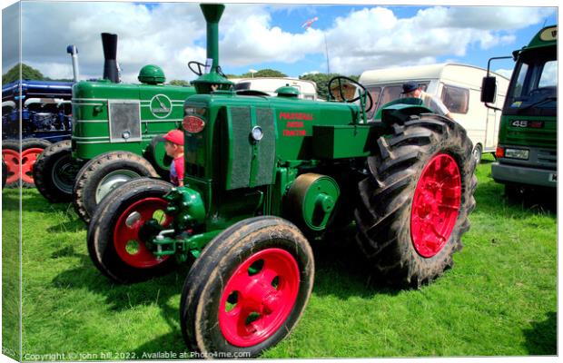 1947 Field Marshall 2 Tractor. Canvas Print by john hill