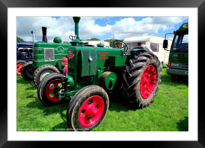 1947 Field Marshall 2 Tractor. Framed Mounted Print by john hill