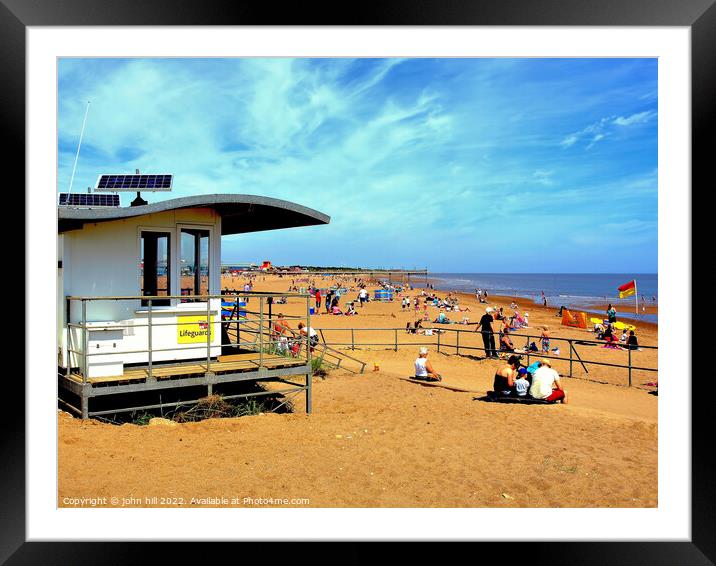 Skegness Beach in July. Framed Mounted Print by john hill