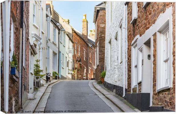 Fore Street in Kingsand, Cornwall Canvas Print by Keith Douglas