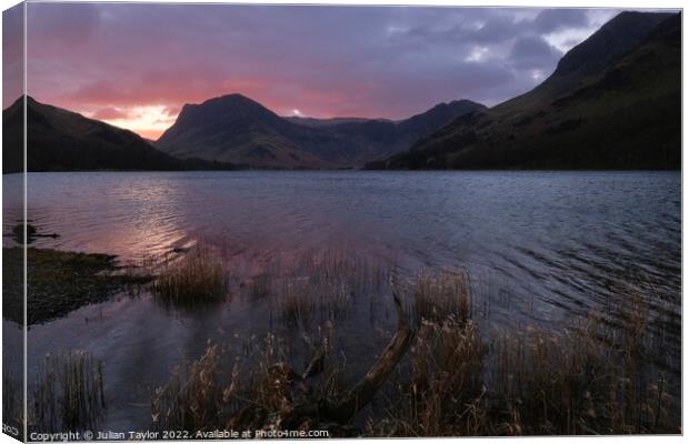 Sunrise at Buttermere  Canvas Print by Jules Taylor